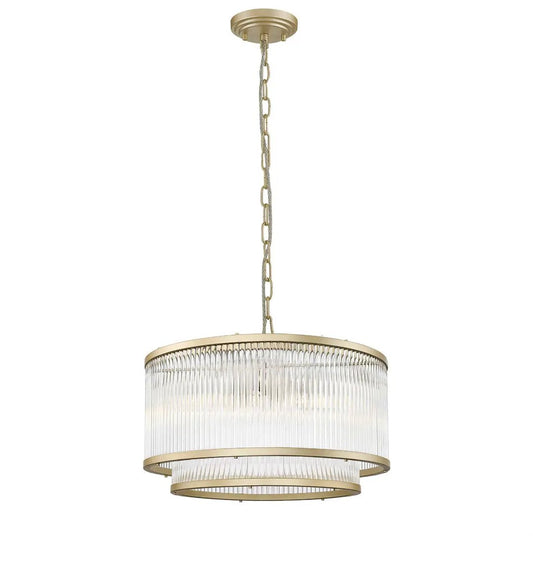 impex Impex CF2106/05/MG Antigua 5 Light Pendant Gold Crystal - impex Impex CF2106/05/MG Antigua 5 Light Pendant Gold Crystal