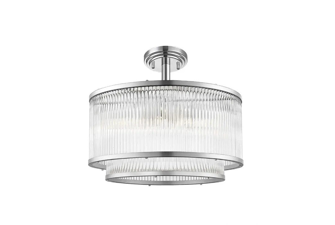 impex Impex CF2106/05/SF/CH Antigua 5 Light Semi Flush Ceiling Light Chrome Crystal - impex Impex CF2106/05/SF/CH Antigua 5 Light Semi Flush Ceiling Light Chrome Crystal