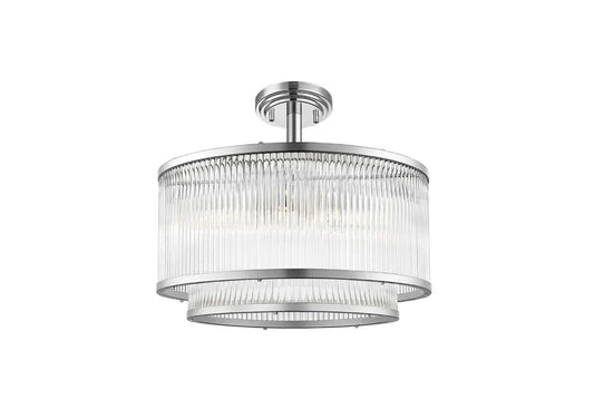 impex Impex CF2106/05/SF/CH Antigua 5 Light Semi Flush Ceiling Light Chrome Crystal - impex Impex CF2106/05/SF/CH Antigua 5 Light Semi Flush Ceiling Light Chrome Crystal