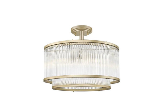 impex Impex CF2106/05/SF/MG Antigua 5 Light Semi Flush Ceiling Light Gold Crystal - impex Impex CF2106/05/SF/MG Antigua 5 Light Semi Flush Ceiling Light Gold Crystal