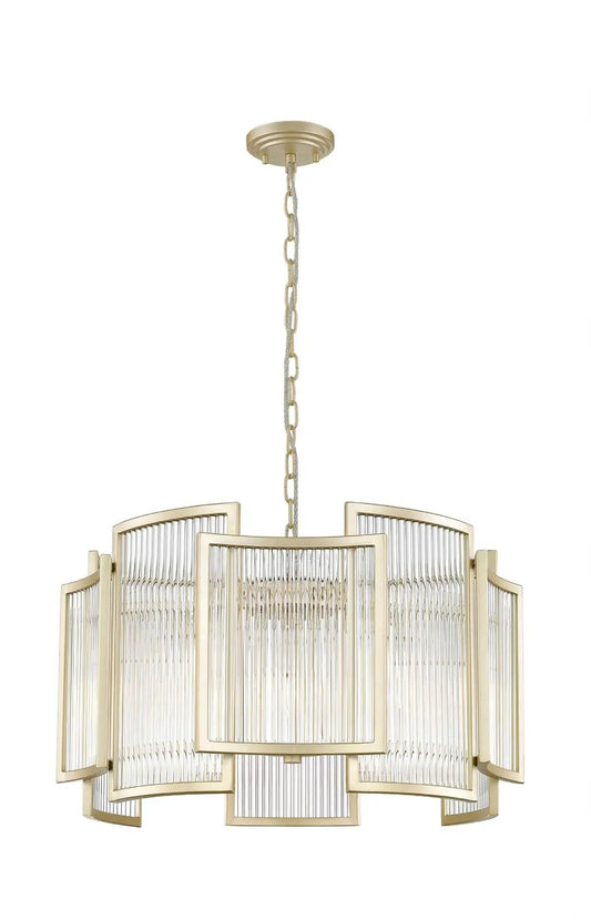 impex Impex CF2106/05A/MG Antigua 5 Light Pendant Gold Crystal - impex Impex CF2106/05A/MG Antigua 5 Light Pendant Gold Crystal