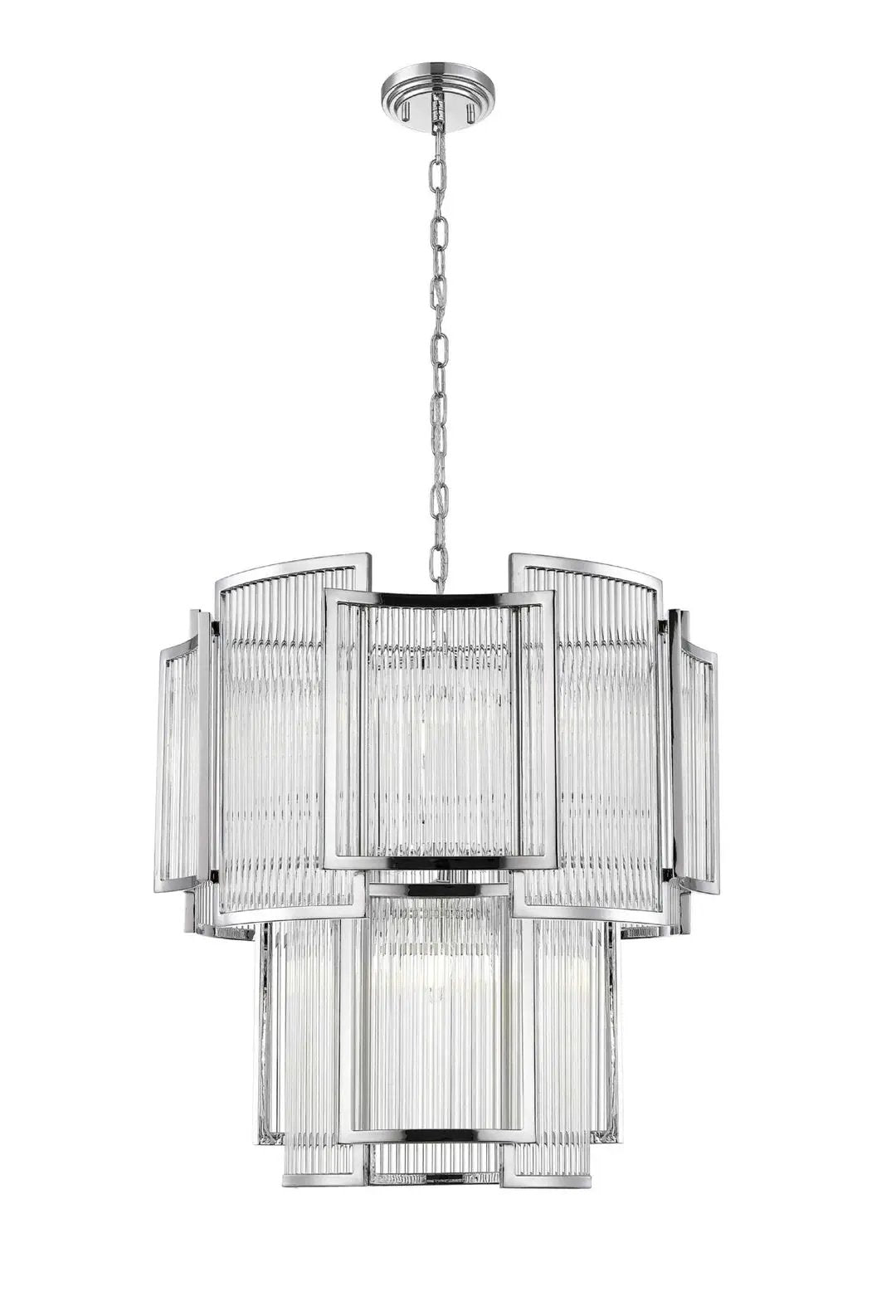 impex Impex CF2106/08/CH Antigua 8 Light Pendant Chrome Crystal - impex Impex CF2106/08/CH Antigua 8 Light Pendant Chrome Crystal