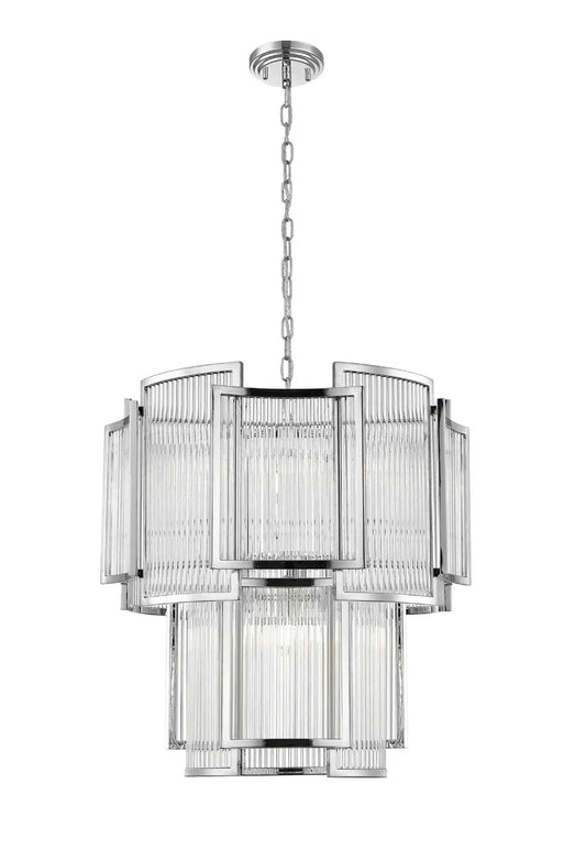 impex Impex CF2106/08/CH Antigua 8 Light Pendant Chrome Crystal - impex Impex CF2106/08/CH Antigua 8 Light Pendant Chrome Crystal