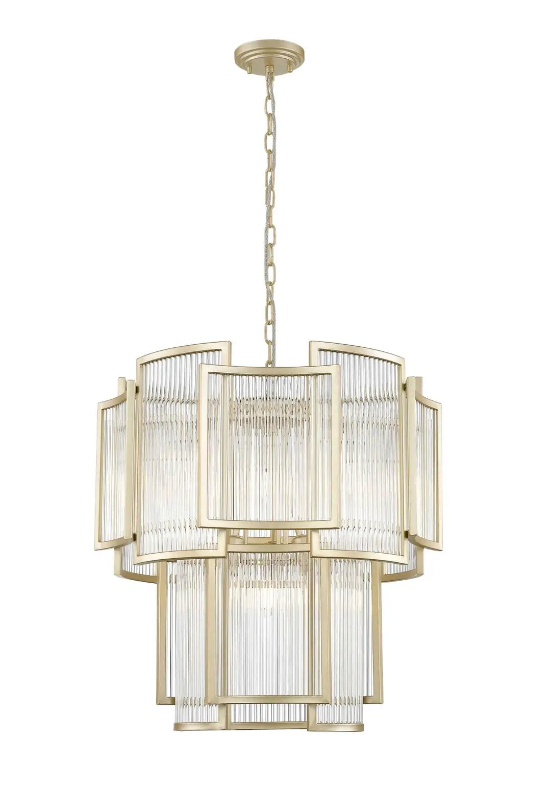 impex Impex CF2106/08/MG Antigua 8 Light Pendant Gold Crystal - impex Impex CF2106/08/MG Antigua 8 Light Pendant Gold Crystal