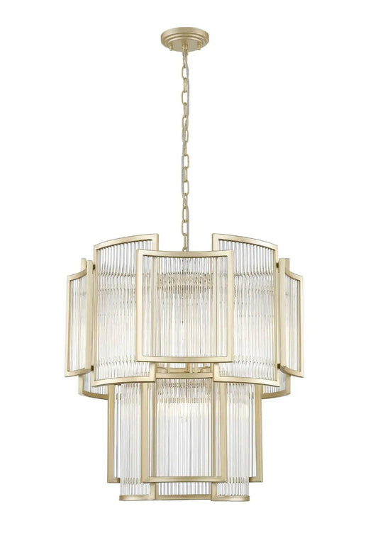 impex Impex CF2106/08/MG Antigua 8 Light Pendant Gold Crystal - impex Impex CF2106/08/MG Antigua 8 Light Pendant Gold Crystal