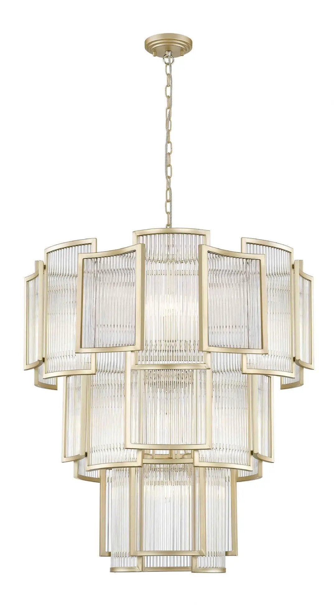 impex Impex CF2106/13/MG Antigua 13 Light Pendant Gold Crystal - impex Impex CF2106/13/MG Antigua 13 Light Pendant Gold Crystal