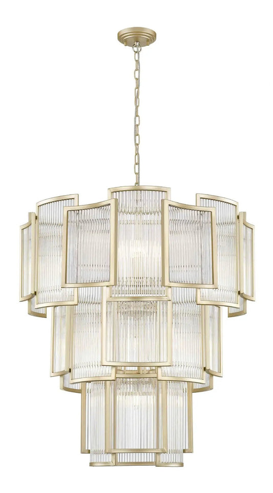 impex Impex CF2106/13/MG Antigua 13 Light Pendant Gold Crystal - impex Impex CF2106/13/MG Antigua 13 Light Pendant Gold Crystal