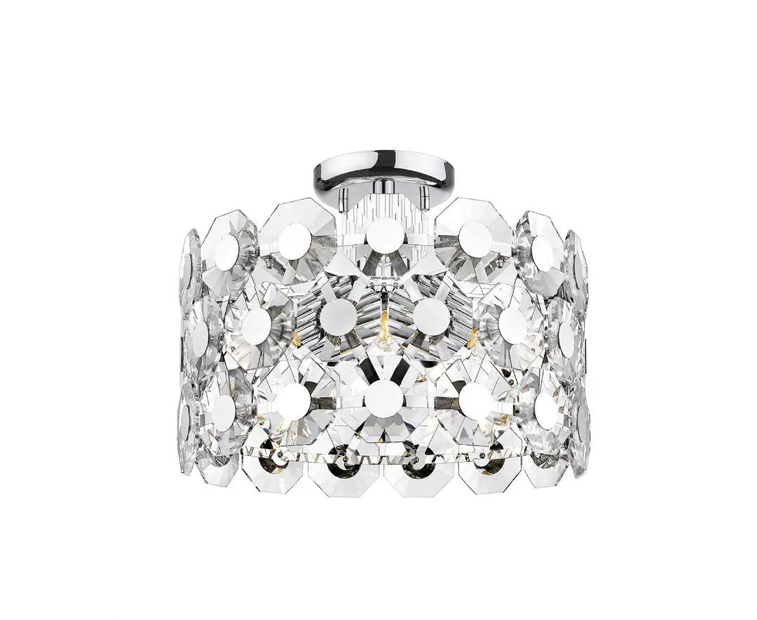 impex Impex CF2107/05/SF/CH Bahamas 5 Light Semi Flush Ceiling Light Chrome Crystal - impex Impex CF2107/05/SF/CH Bahamas 5 Light Semi Flush Ceiling Light Chrome Crystal
