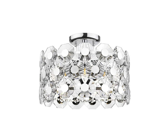 impex Impex CF2107/05/SF/CH Bahamas 5 Light Semi Flush Ceiling Light Chrome Crystal - impex Impex CF2107/05/SF/CH Bahamas 5 Light Semi Flush Ceiling Light Chrome Crystal