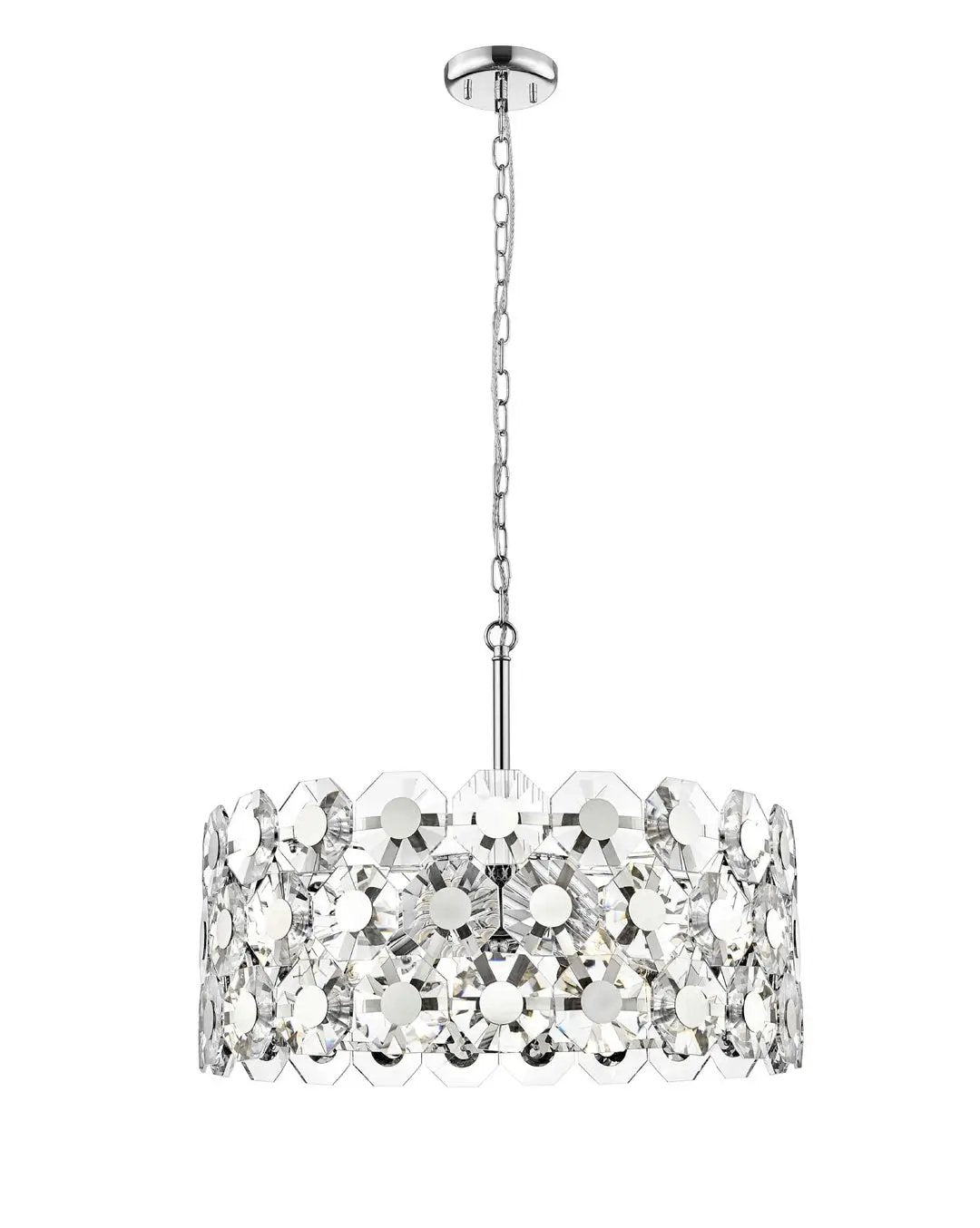 impex Impex CF2107/07/CH Bahamas 7 Light Pendant Chrome Crystal - impex Impex CF2107/07/CH Bahamas 7 Light Pendant Chrome Crystal