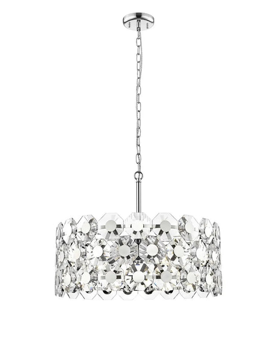 impex Impex CF2107/07/CH Bahamas 7 Light Pendant Chrome Crystal - impex Impex CF2107/07/CH Bahamas 7 Light Pendant Chrome Crystal