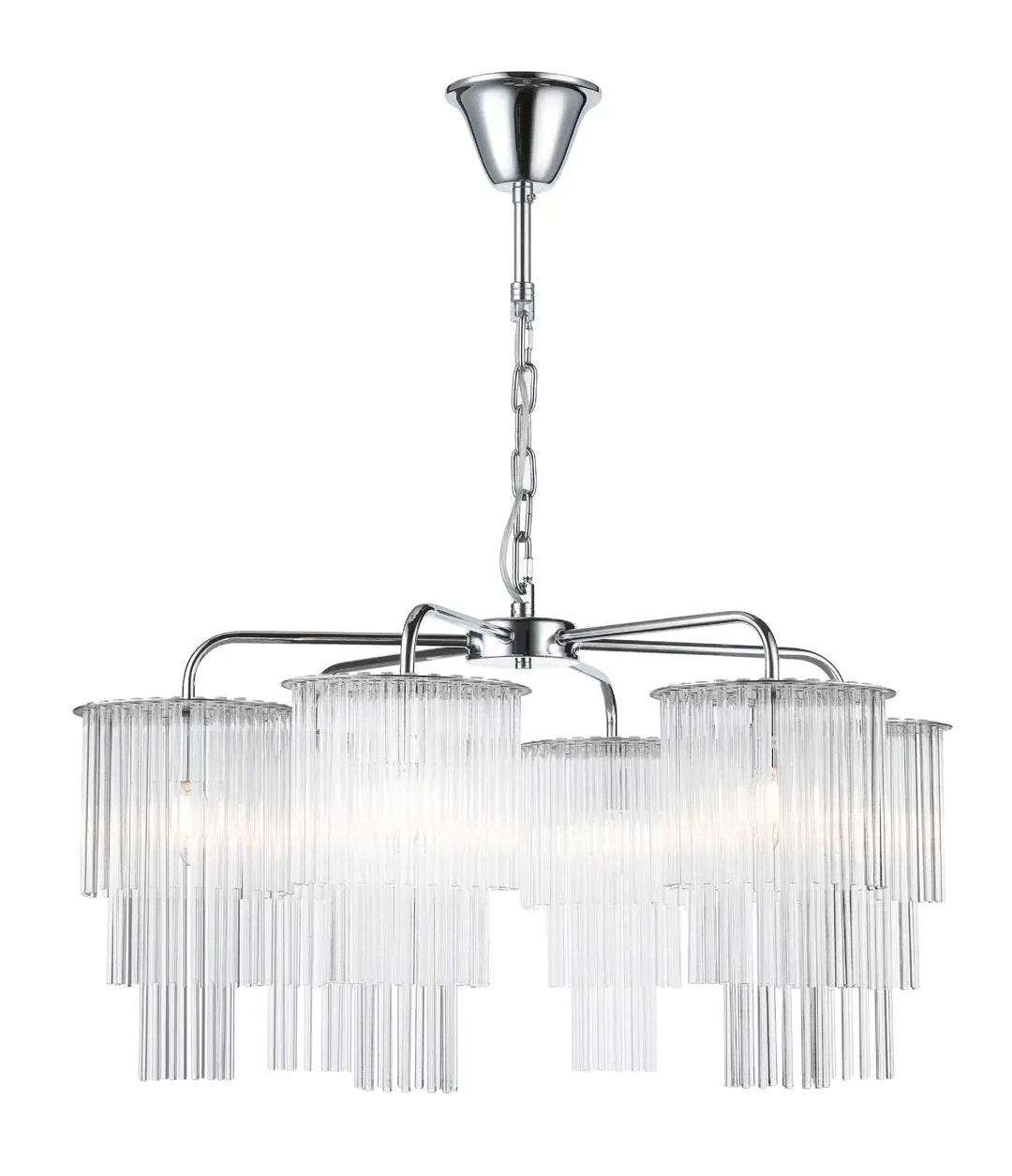 impex Impex CF2108/06/CH Panama 6 Light Pendant Chrome Crystal - impex Impex CF2108/06/CH Panama 6 Light Pendant Chrome Crystal