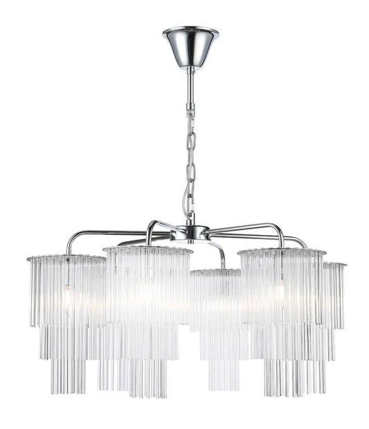 impex Impex CF2108/06/CH Panama 6 Light Pendant Chrome Crystal - impex Impex CF2108/06/CH Panama 6 Light Pendant Chrome Crystal