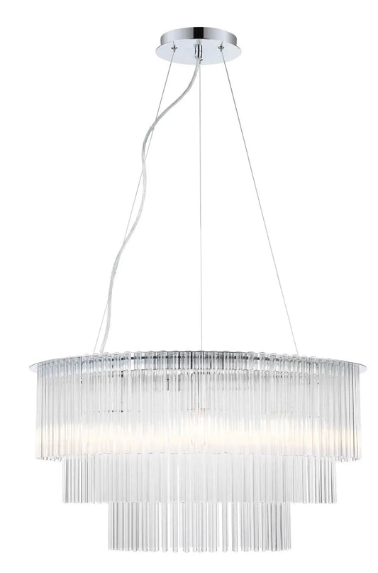 impex Impex CF2108/09/CH Panama 9 Light Pendant Chrome Crystal - impex Impex CF2108/09/CH Panama 9 Light Pendant Chrome Crystal