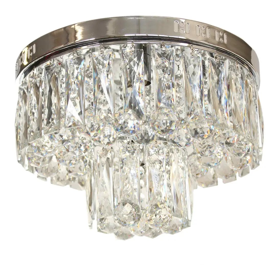 impex Impex CFH1708/06/CH Lilou 6 Light Dual Mount Flush Ceiling Light Chrome Crystal - impex Impex CFH1708/06/CH Lilou 6 Light Dual Mount Flush Ceiling Light Chrome Crystal