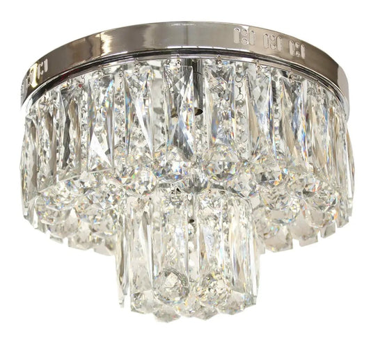 impex Impex CFH1708/06/CH Lilou 6 Light Dual Mount Flush Ceiling Light Chrome Crystal - impex Impex CFH1708/06/CH Lilou 6 Light Dual Mount Flush Ceiling Light Chrome Crystal