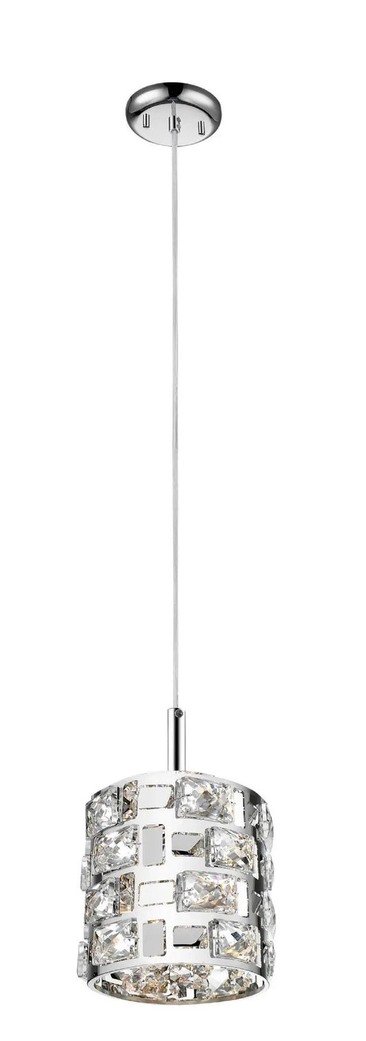 impex Impex CFH1811/01/CH Lola 1 Light Pendant Chrome Crystal - impex Impex CFH1811/01/CH Lola 1 Light Pendant Chrome Crystal