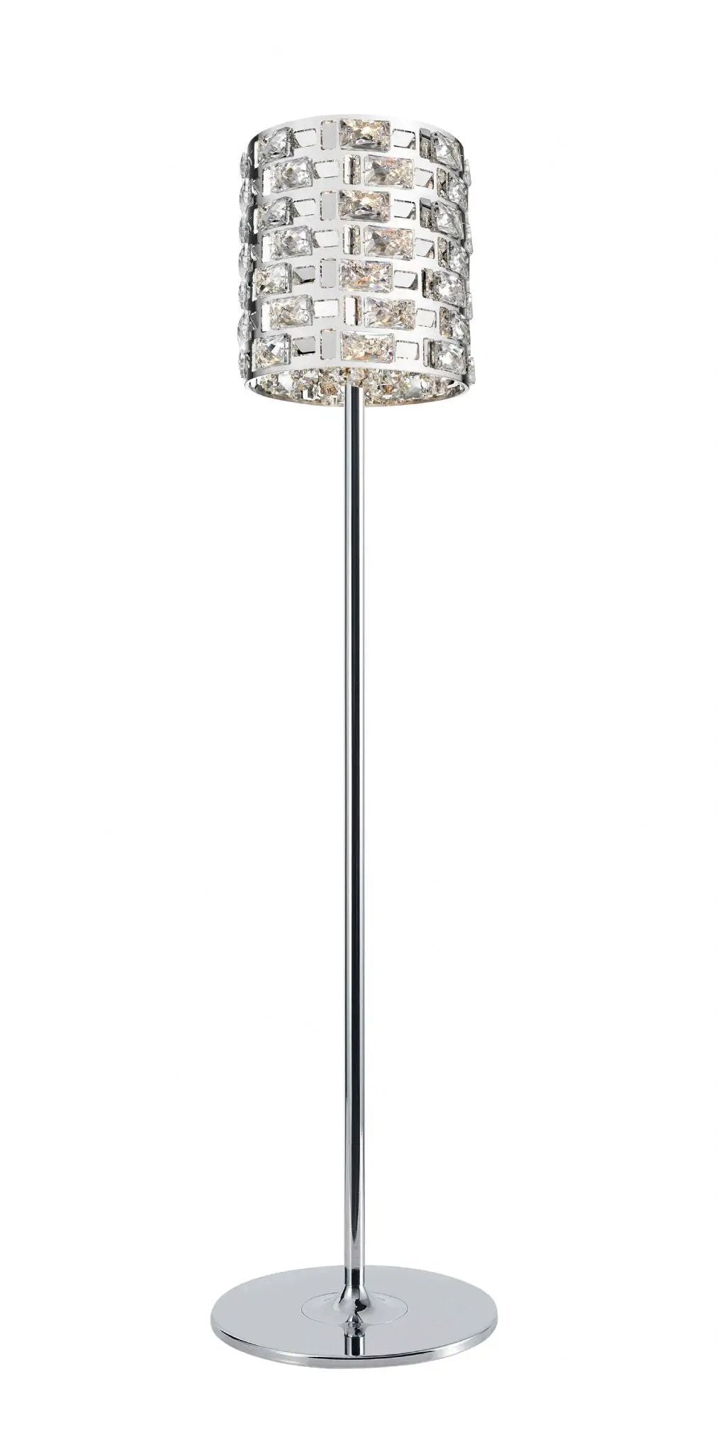 impex Impex CFH1811/03/FL/CH Lola 3 Light Floor Lamp Chrome Crystal - impex Impex CFH1811/03/FL/CH Lola 3 Light Floor Lamp Chrome Crystal
