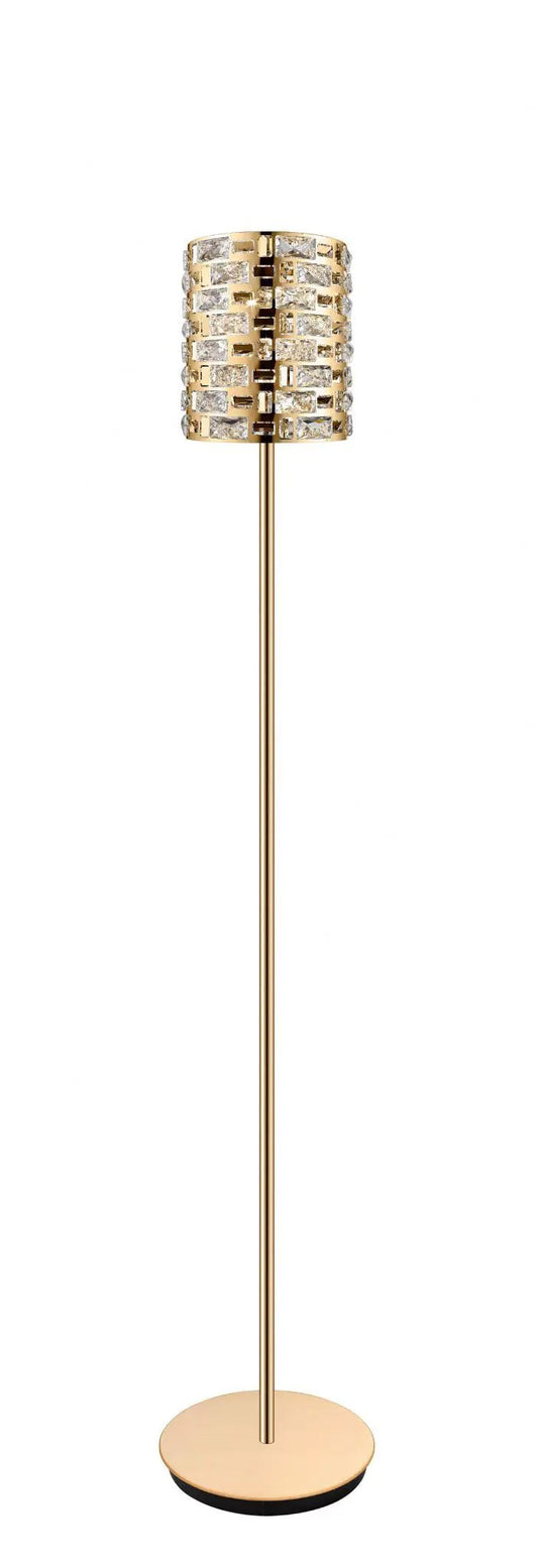 impex Impex CFH1811/03/FL/G Lola 3 Light Floor Lamp Gold Crystal - impex Impex CFH1811/03/FL/G Lola 3 Light Floor Lamp Gold Crystal