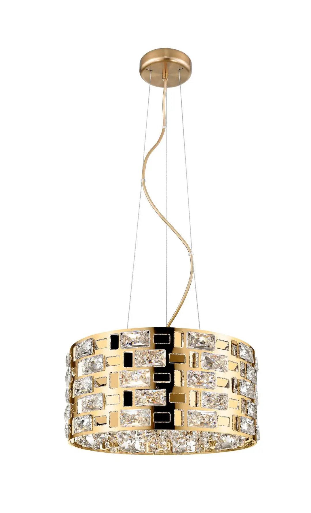 impex Impex CFH1811/05/G Lola 5 Light Pendant Gold Crystal - impex Impex CFH1811/05/G Lola 5 Light Pendant Gold Crystal