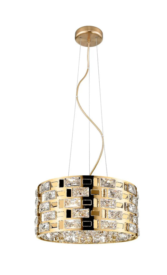 impex Impex CFH1811/05/G Lola 5 Light Pendant Gold Crystal - impex Impex CFH1811/05/G Lola 5 Light Pendant Gold Crystal
