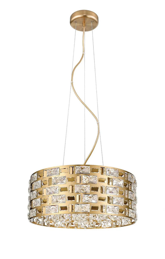 impex Impex CFH1811/06/G Lola 6 Light Pendant Gold Crystal - impex Impex CFH1811/06/G Lola 6 Light Pendant Gold Crystal