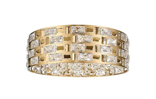 impex Impex CFH1811/06/PL/G Lola 6 Light Flush Ceiling Light Gold Crystal - impex Impex CFH1811/06/PL/G Lola 6 Light Flush Ceiling Light Gold Crystal