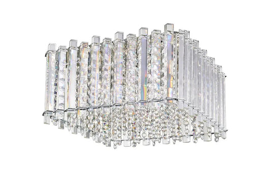 impex Impex CFH1812/04/M/PL/CH Clara 4 Light Flush Ceiling Light Chrome Crystal - impex Impex CFH1812/04/M/PL/CH Clara 4 Light Flush Ceiling Light Chrome Crystal