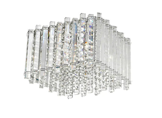 impex Impex CFH1812/04/S/PL/CH Clara 4 Light Flush Ceiling Light Chrome Crystal - impex Impex CFH1812/04/S/PL/CH Clara 4 Light Flush Ceiling Light Chrome Crystal
