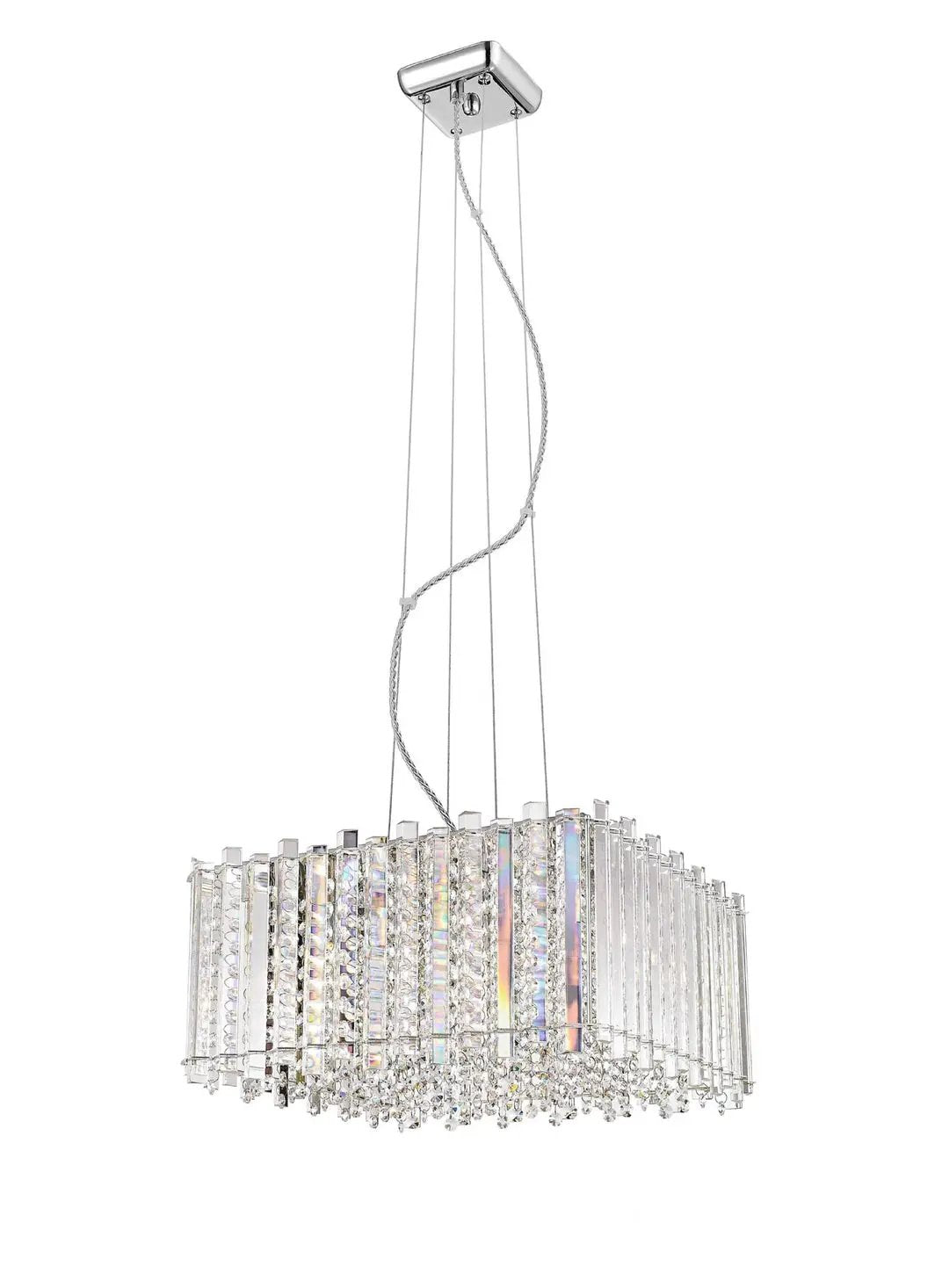 impex Impex CFH1812/05/L/CH Clara 5 Light Pendant Chrome Crystal - impex Impex CFH1812/05/L/CH Clara 5 Light Pendant Chrome Crystal
