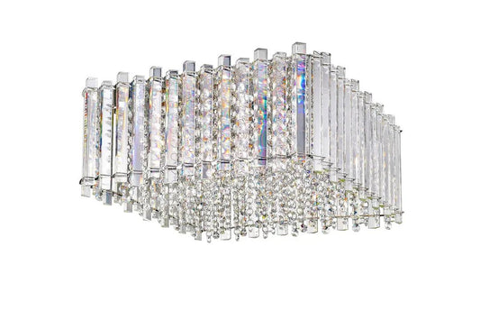 impex Impex CFH1812/05/L/PL/CH Clara 5 Light Flush Ceiling Light Chrome Crystal - impex Impex CFH1812/05/L/PL/CH Clara 5 Light Flush Ceiling Light Chrome Crystal