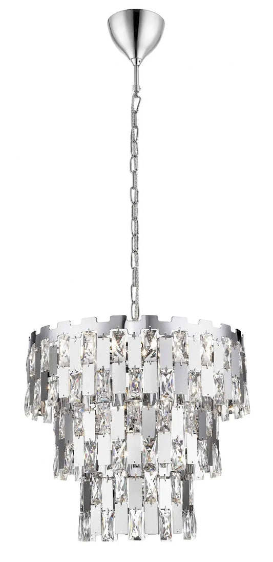 impex Impex CFH1902/09/CH Alma 9 Light Pendant Chrome Crystal - impex Impex CFH1902/09/CH Alma 9 Light Pendant Chrome Crystal
