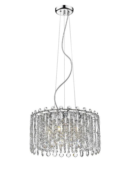 impex Impex CFH1924/05/ROU/CH Alita 5 Light Pendant Chrome Crystal - impex Impex CFH1924/05/ROU/CH Alita 5 Light Pendant Chrome Crystal