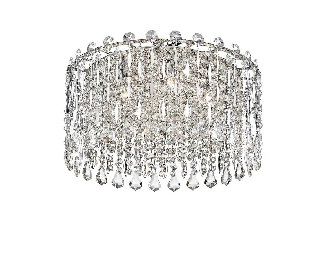 impex Impex CFH1924/05/ROU/PL/CH Alita 5 Light Flush Ceiling Light Chrome Crystal - impex Impex CFH1924/05/ROU/PL/CH Alita 5 Light Flush Ceiling Light Chrome Crystal