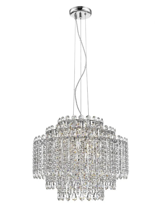 impex Impex CFH1924/08/CH Alita 8 Light Pendant Chrome Crystal - impex Impex CFH1924/08/CH Alita 8 Light Pendant Chrome Crystal