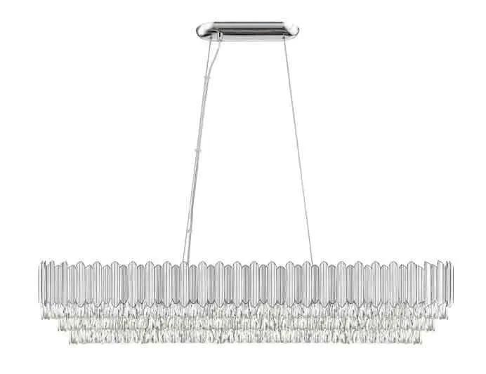 impex Impex CFH2103/11/OBL/CH Grenada 11 Light Pendant Chrome Crystal - impex Impex CFH2103/11/OBL/CH Grenada 11 Light Pendant Chrome Crystal