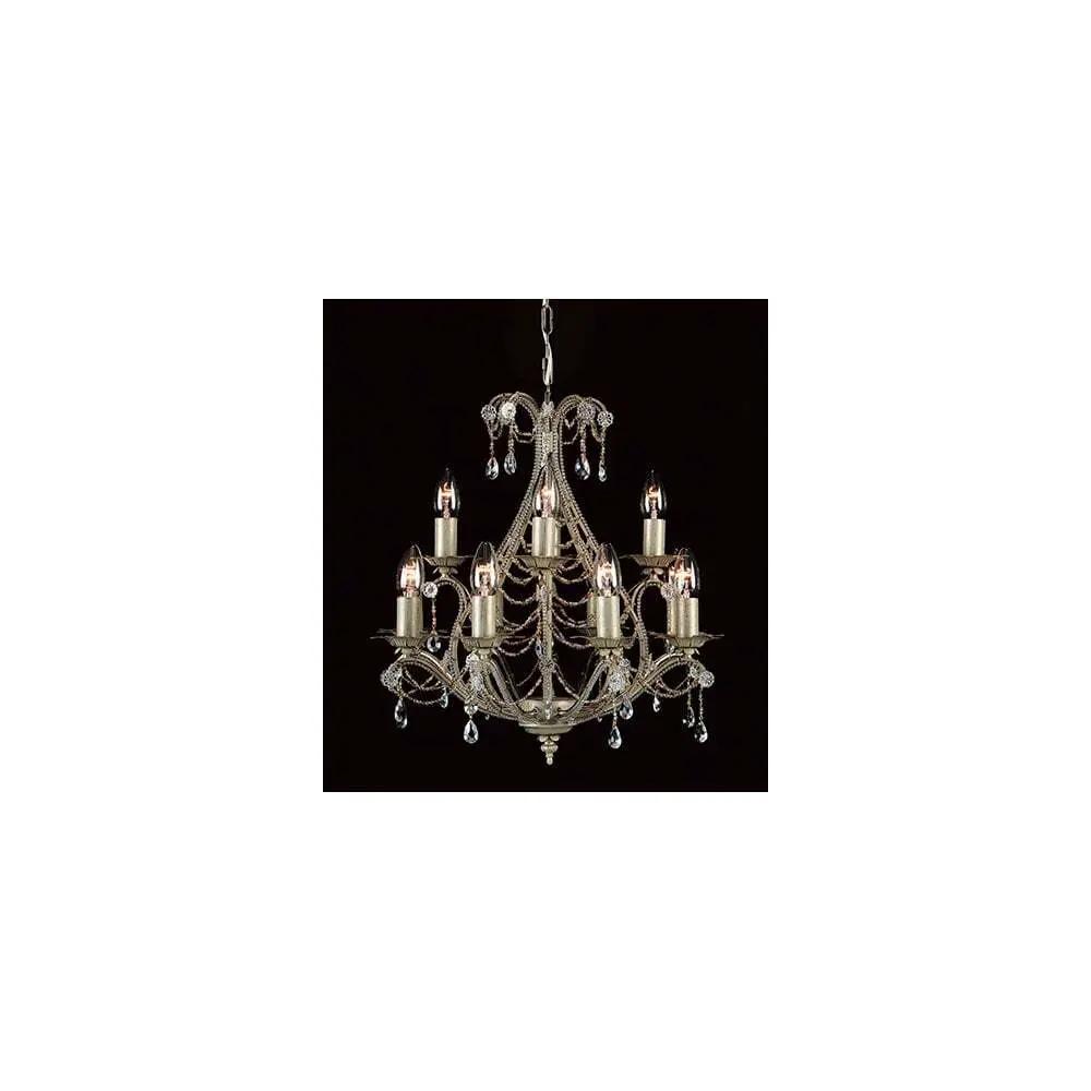 impex Impex CF04716/12/CG Montpellier 12 Light Chandelier Beaded Cream Gold - impex Impex CF04716/12/CG Montpellier 12 Light Chandelier Beaded Cream Gold