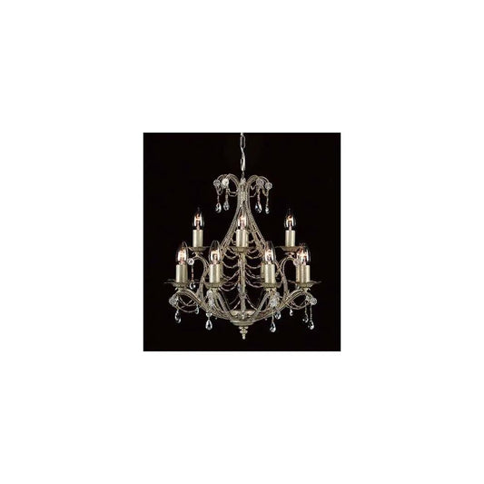impex Impex CF04716/12/CG Montpellier 12 Light Chandelier Beaded Cream Gold - impex Impex CF04716/12/CG Montpellier 12 Light Chandelier Beaded Cream Gold
