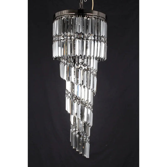 impex Impex CF112024/09/GM Toronto 9 Light Crystal Chandelier Gunmetal - impex Impex CF112024/09/GM Toronto 9 Light Crystal Chandelier Gunmetal