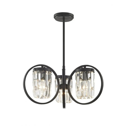 impex Impex CF1703/03/BLK Talin 3 Light Pendant Black - impex Impex CF1703/03/BLK Talin 3 Light Pendant Black
