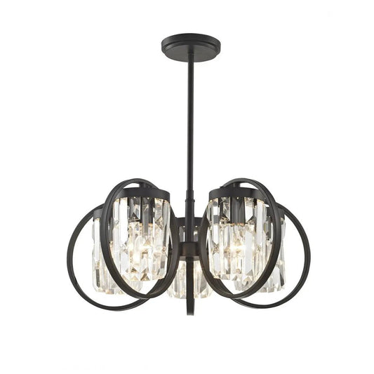 impex Impex CF1703/05/BLK Talin 5 Light Pendant Black - impex Impex CF1703/05/BLK Talin 5 Light Pendant Black
