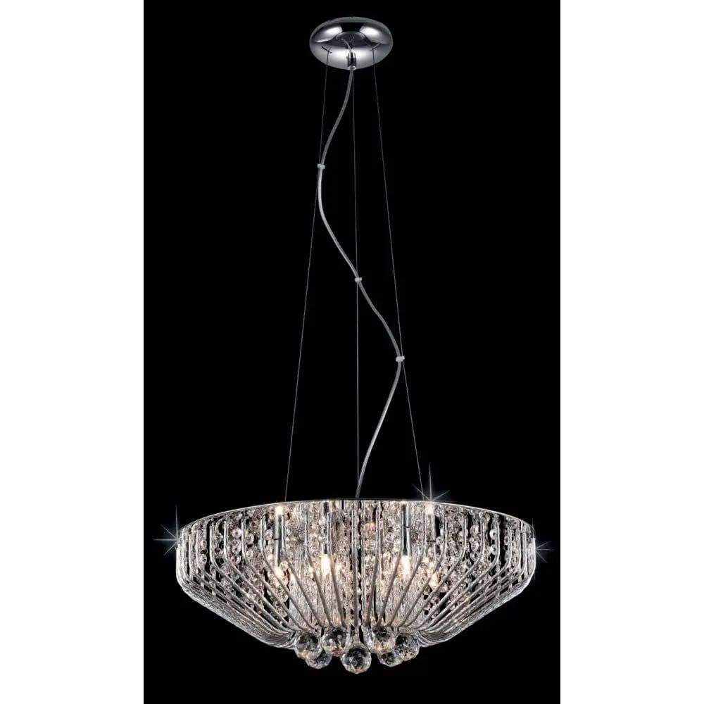 impex Impex CFH508052/06/CH Carlo 6 Light Pendant Crystal Chrome - impex Impex CFH508052/06/CH Carlo 6 Light Pendant Crystal Chrome