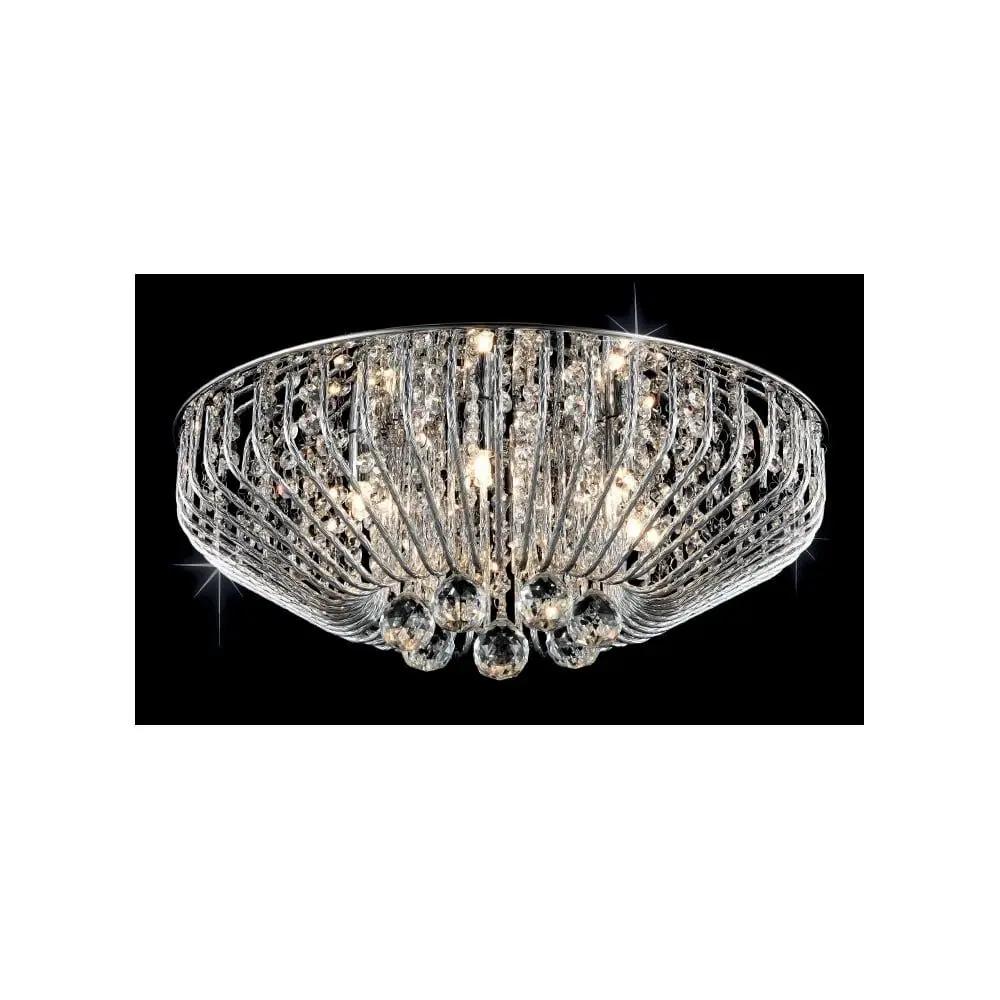 impex Impex CFH508052/06/PL/CH Carlo 6 Light Crystal Flush Chrome - impex Impex CFH508052/06/PL/CH Carlo 6 Light Crystal Flush Chrome