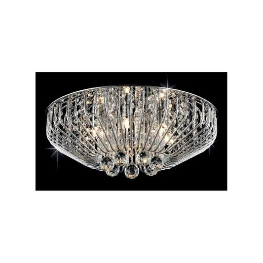 impex Impex CFH508052/06/PL/CH Carlo 6 Light Crystal Flush Chrome - impex Impex CFH508052/06/PL/CH Carlo 6 Light Crystal Flush Chrome