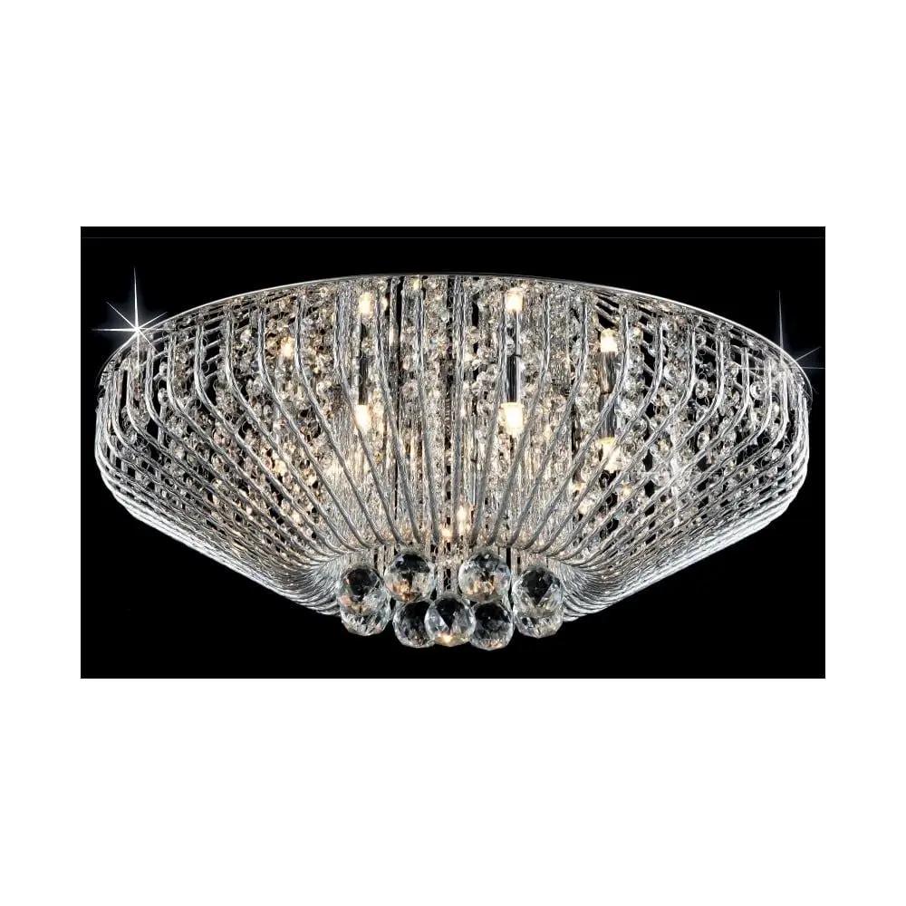impex Impex CFH508052/07/PL/CH Carlo 7 Light Crystal Flush Chrome - impex Impex CFH508052/07/PL/CH Carlo 7 Light Crystal Flush Chrome