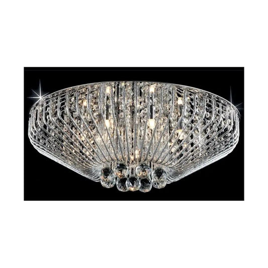 impex Impex CFH508052/07/PL/CH Carlo 7 Light Crystal Flush Chrome - impex Impex CFH508052/07/PL/CH Carlo 7 Light Crystal Flush Chrome