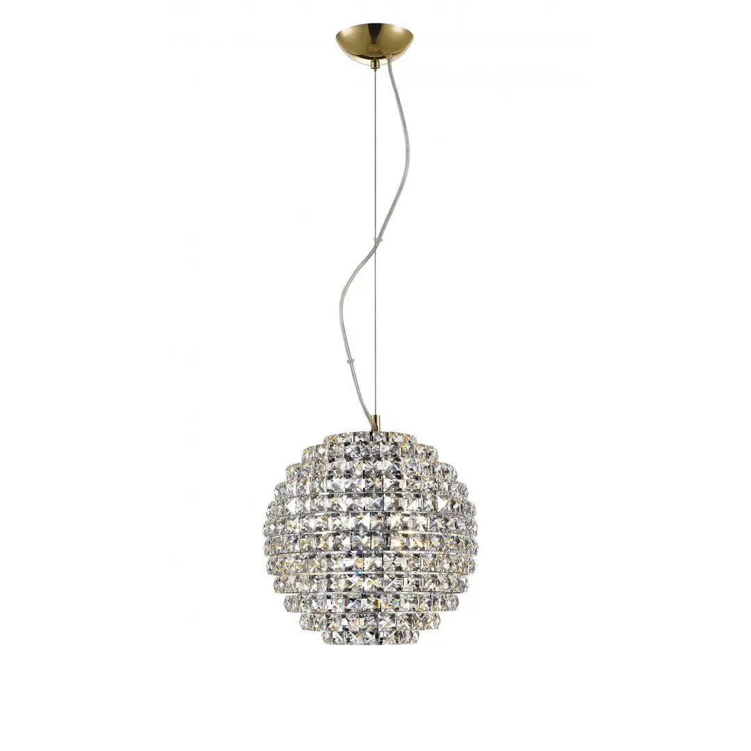 impex Impex CFH608241/S/G Nord 4 Light Pendant Crystal Gold - impex Impex CFH608241/S/G Nord 4 Light Pendant Crystal Gold