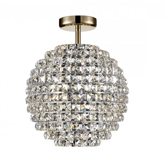 impex Impex CFH608241/SF/G Nord 4 Light Semi Flush Crystal Gold - impex Impex CFH608241/SF/G Nord 4 Light Semi Flush Crystal Gold
