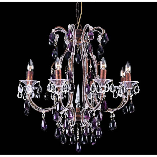 impex Impex CO03339/08/R Versailles Bead Rustic Bronze Chandelier - impex Impex CO03339/08/R Versailles Bead Rustic Bronze Chandelier