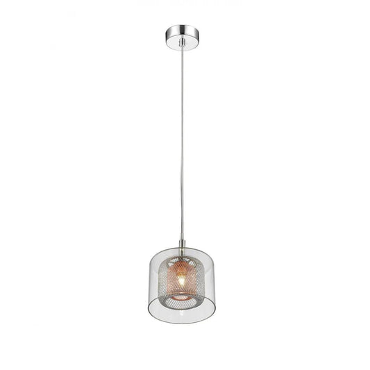 impex Impex PGH606101/01/CU/CH Laure 1 Light Pendant Glass With Copper Mesh - impex Impex PGH606101/01/CU/CH Laure 1 Light Pendant Glass With Copper Mesh